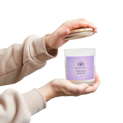 11 oz Fireside Haven Wood Wick Soy Candle
