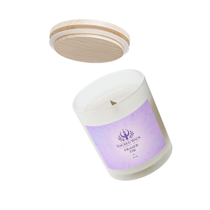 11oz Fraser Fir Frosted Glass Candle