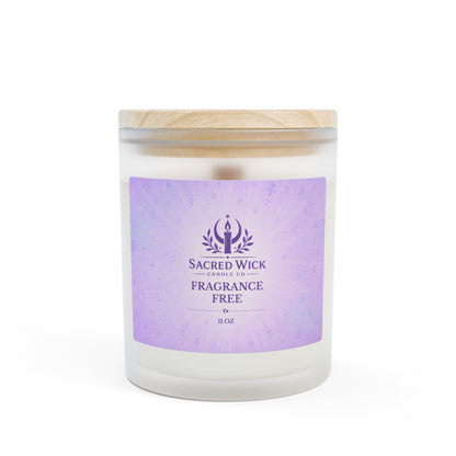 11 oz Fragrance-Free Frosted Glass Candle