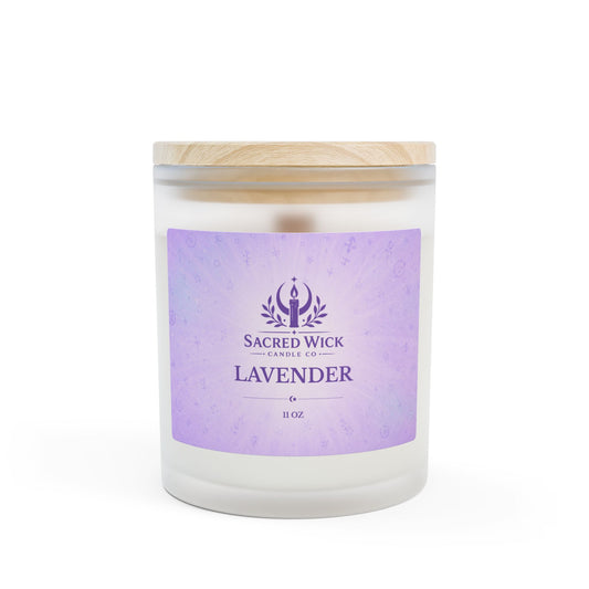 11oz  Lavender Frosted Glass Candle