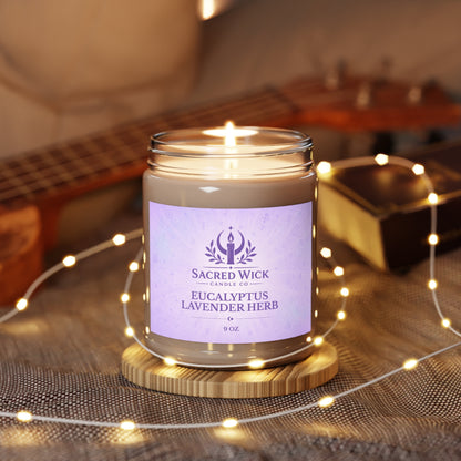 9oz Eucalyptus Lavender Herb Soy Candle