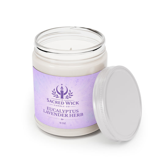 9oz Eucalyptus Lavender Herb Soy Candle