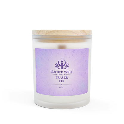 11oz Fraser Fir Frosted Glass Candle