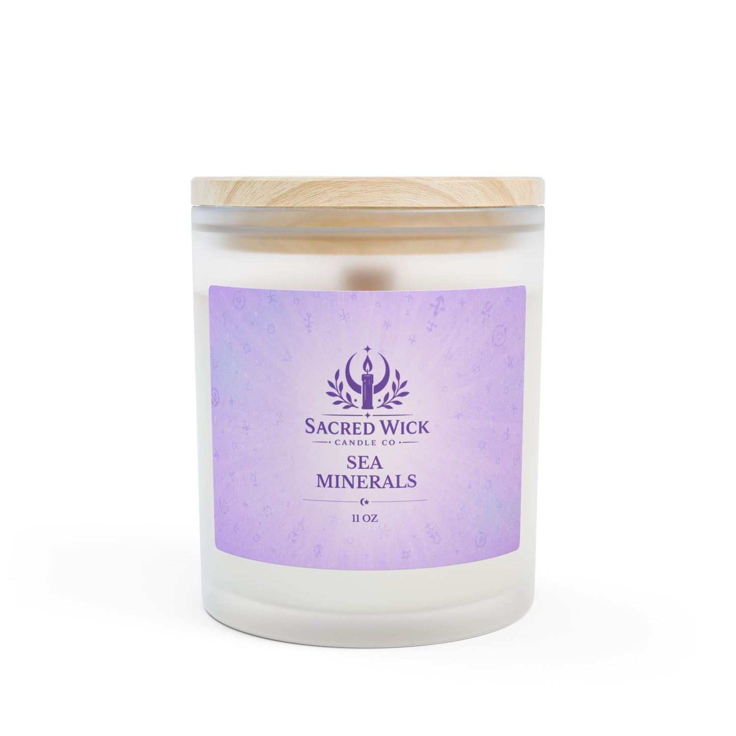 11 oz  Sea Minerals Frosted Glass Candle